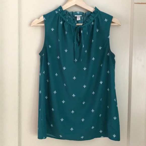 Merona Green Sleeveless Blouse Size S - Picture 1 of 5